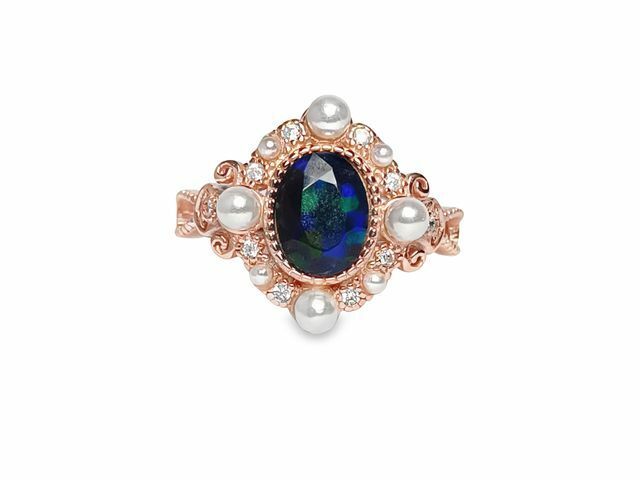 TJ904黑蛋白戒指