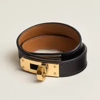 [S] HERMES KELLY DOUBLE TOUR BRACELET,NOIR, SMH23 (SHM23)