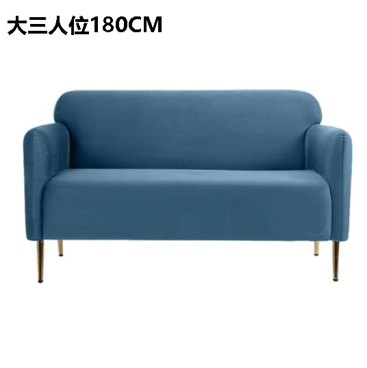 New fabric sofa [dark blue velvet] (3 adults 180CM)