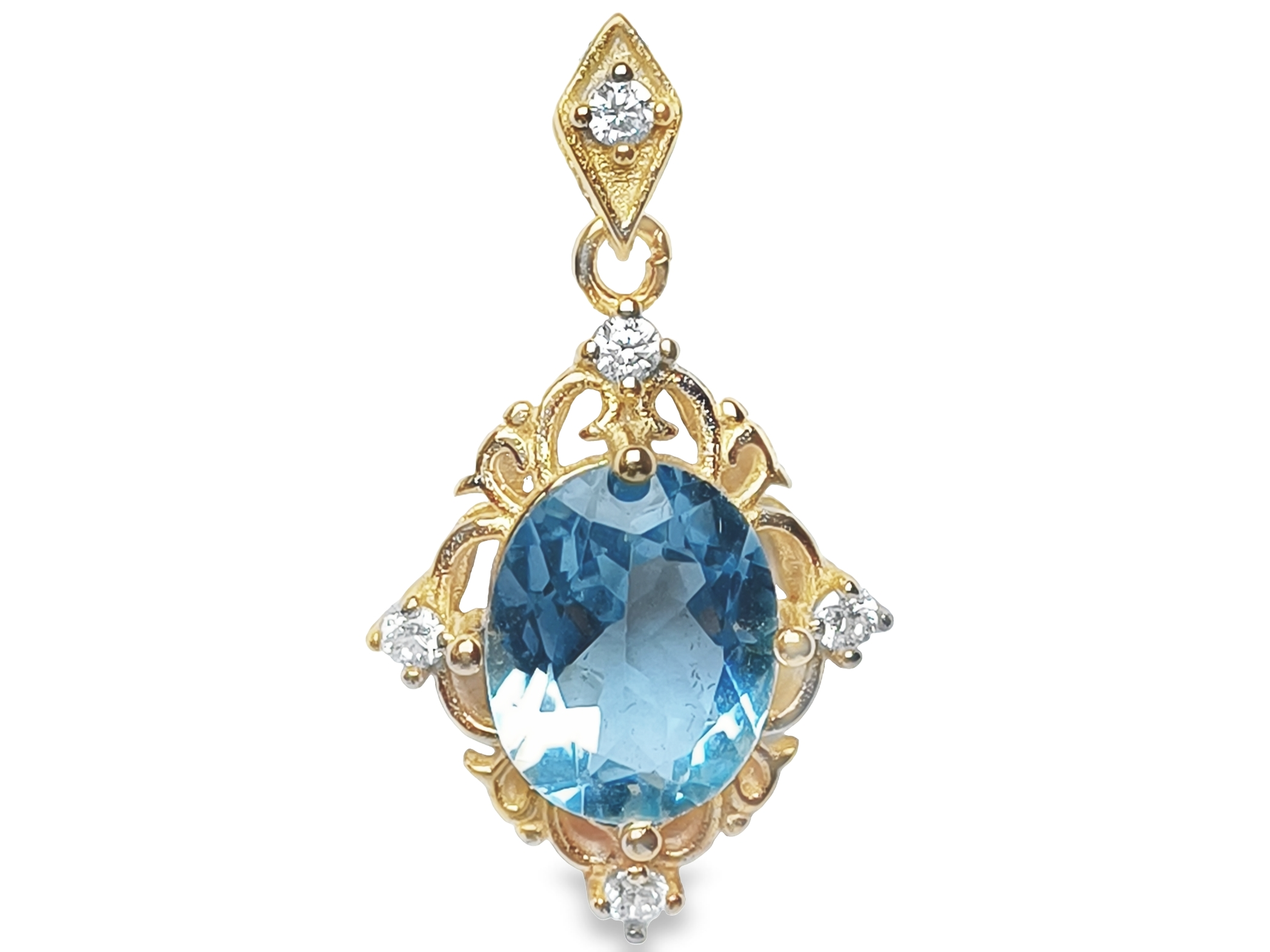 TJ936天空藍托帕吊墜