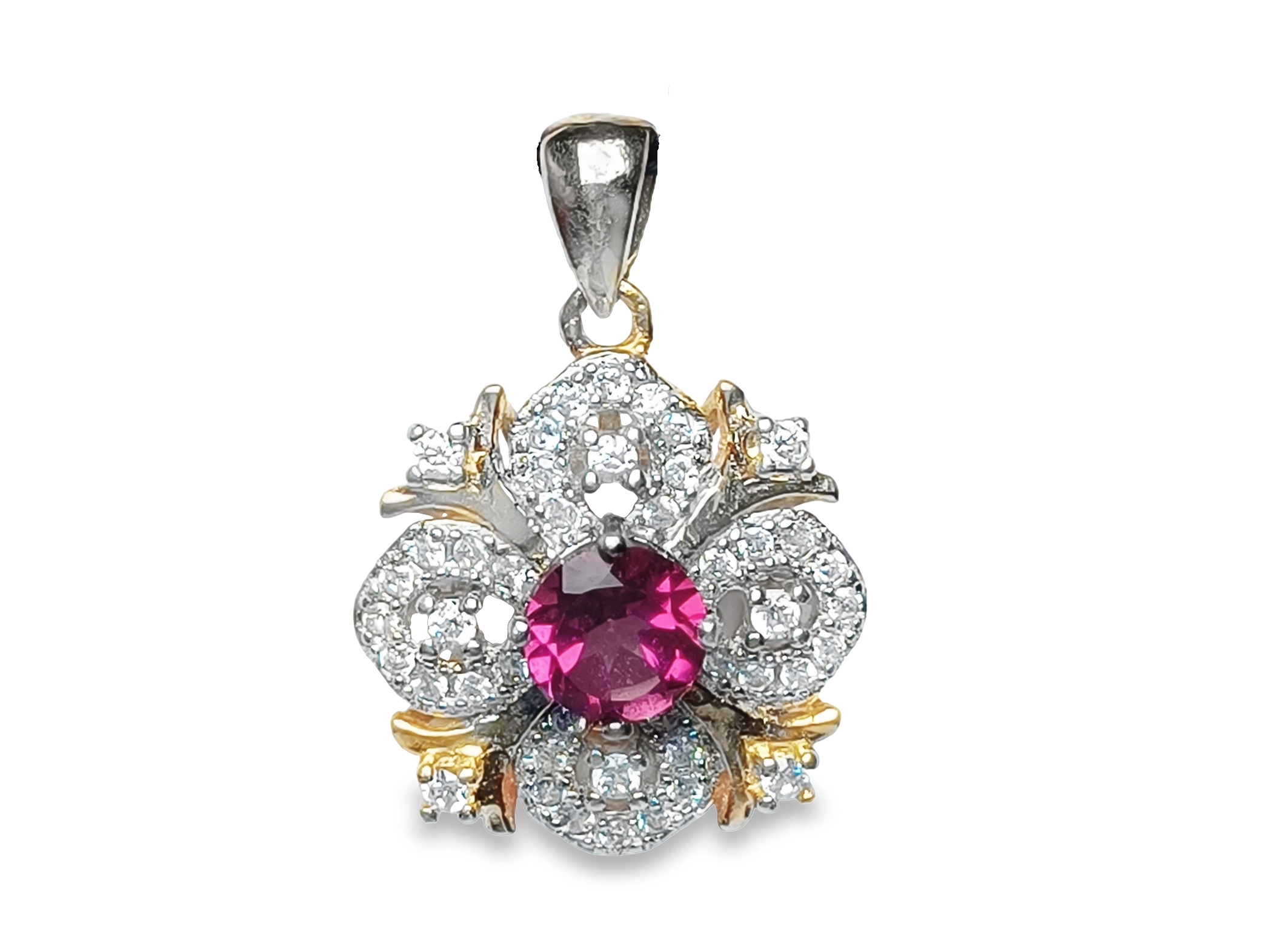 TJ940粉紅石榴石吊墜