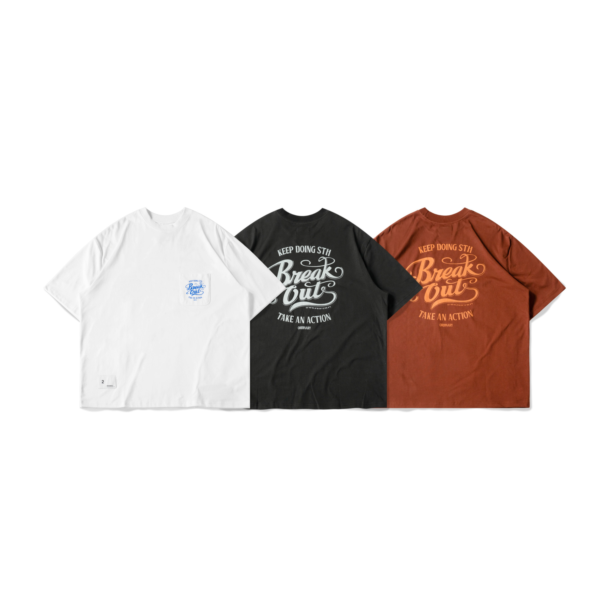 ORDINARY 復古海報字體口袋TEE