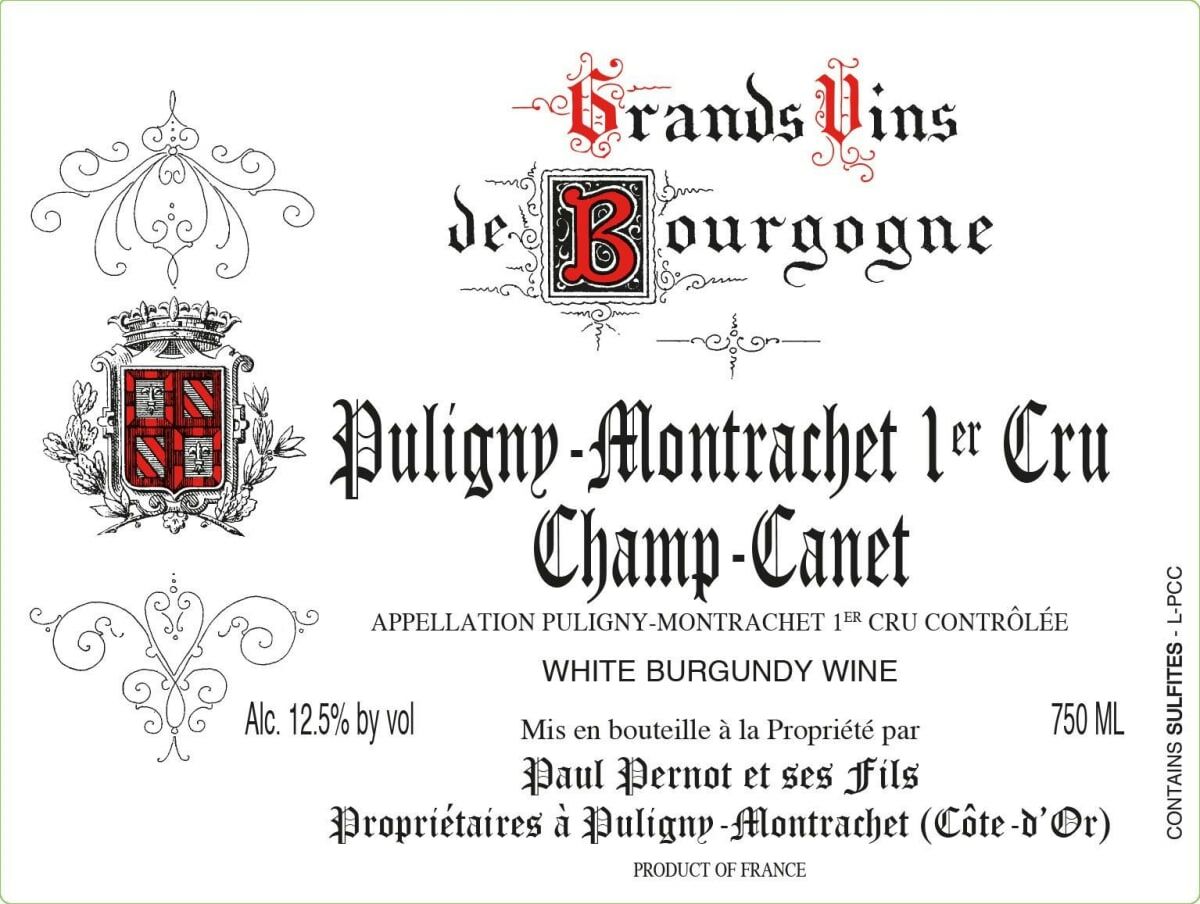 Paul Pernot Puligny Montrachet 1er Cru Champ Canet 2022