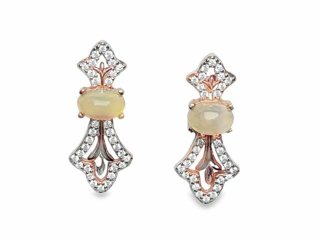 TJ1046蛋白石耳環