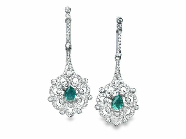 TJ1048祖母綠耳環