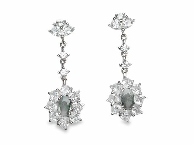 TJ1057綠碧璽耳環