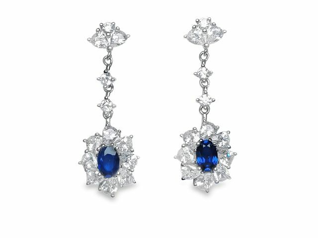 TJ1053藍寶石耳環