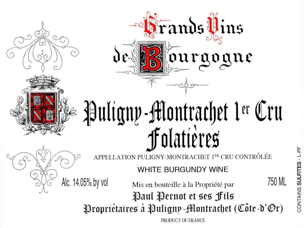 Paul Pernot Puligny Montrachet 1er Cru Les Folatieres 2020 (BH93)