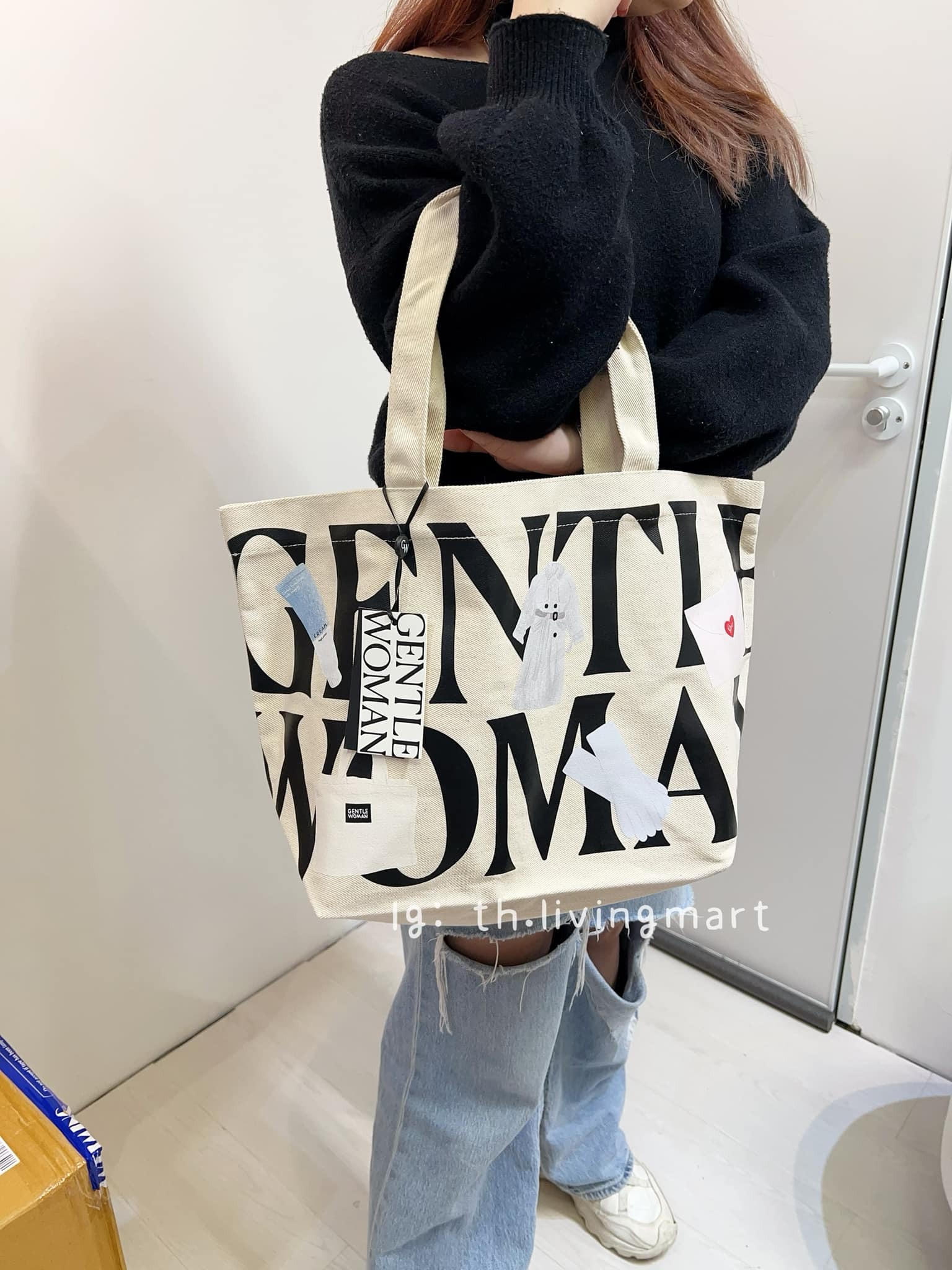 GENTLEWOMAN 英文字加圖案 TOTE BAG