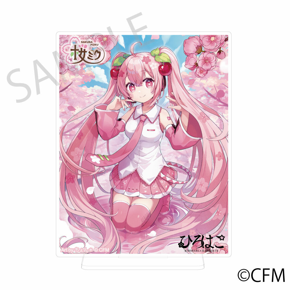 預購-「櫻未來×弘函2024」 銀箔背景壓克力板 弘前 Art by ちょん*【日本進口精品】