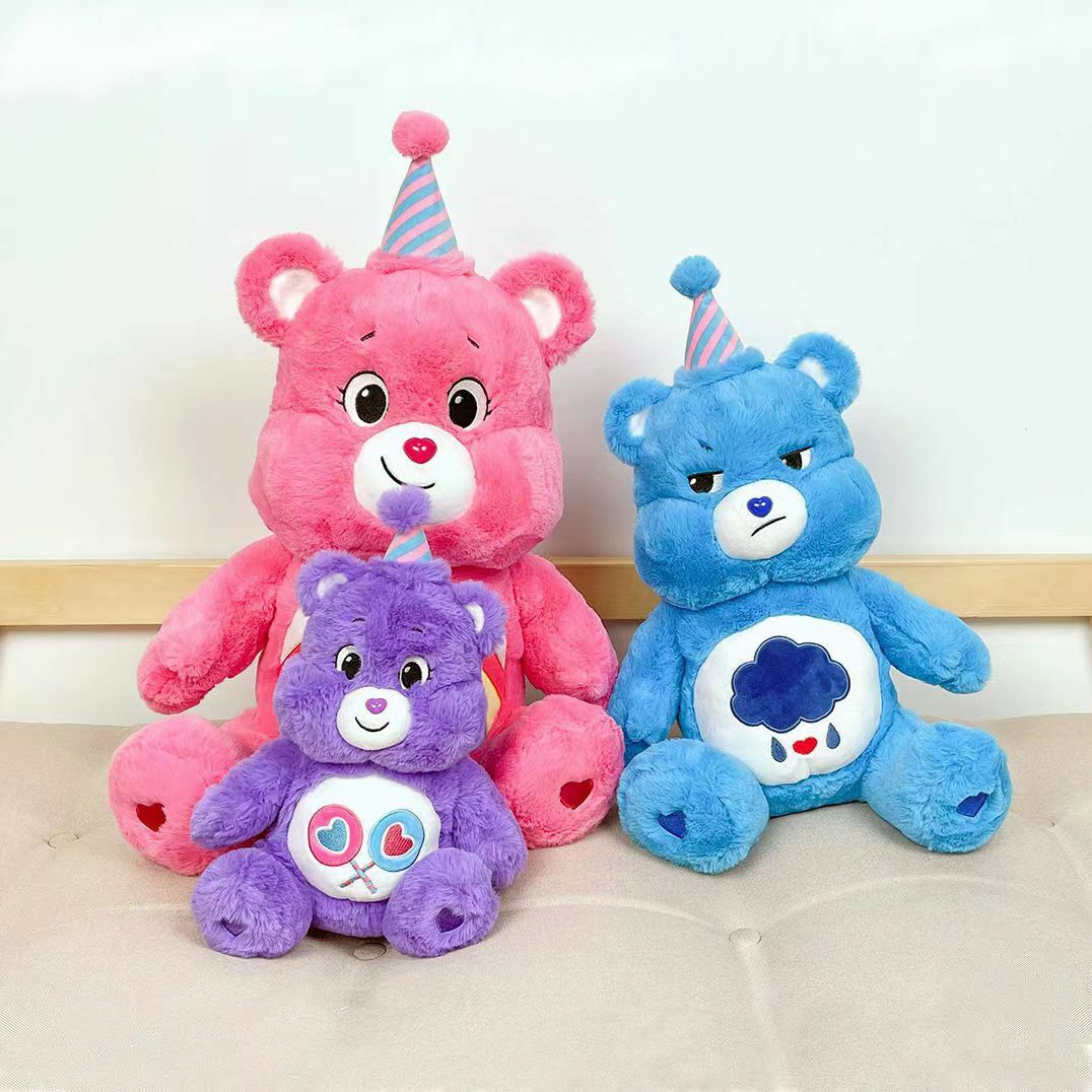 《4225》care bears愛心生日帽小熊玩偶