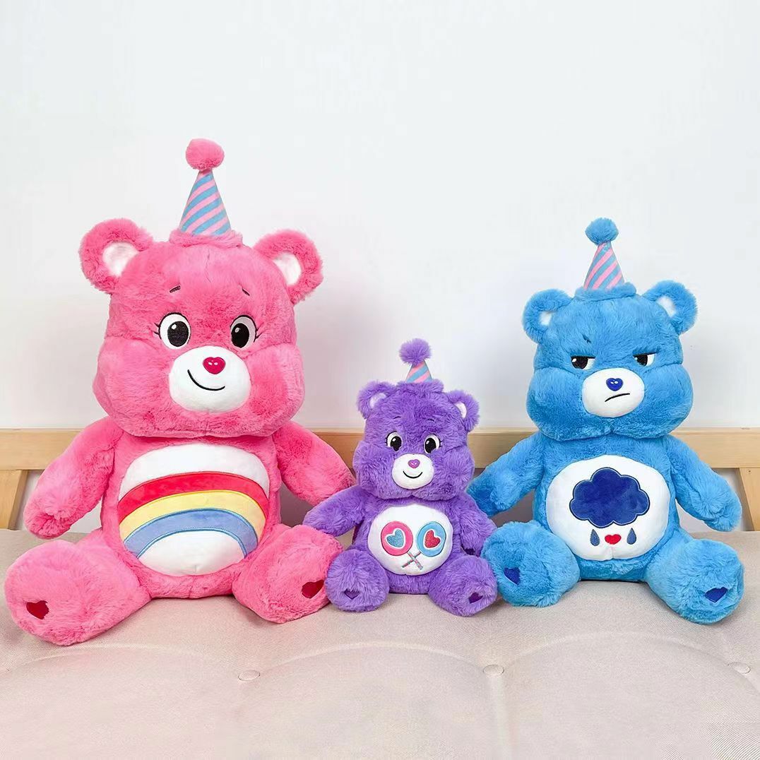 《4225》care bears愛心生日帽小熊玩偶