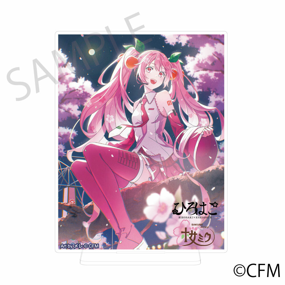 預購-「櫻未來×弘函2024」 銀箔背景壓克力板 函館 Art by メレ【日本進口精品】