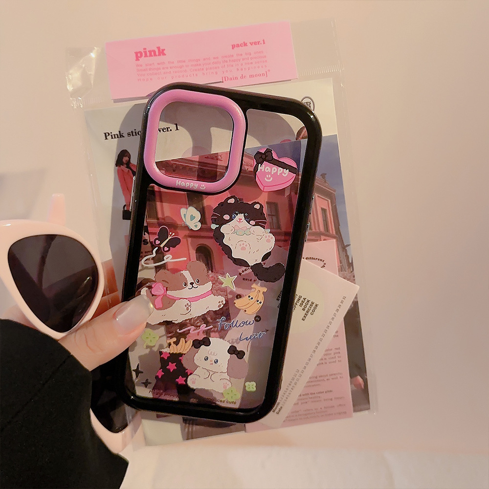 《52385》黑粉小狗手機殼(含吊練)