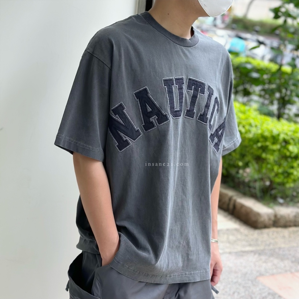 NAUTICA 水洗 重磅 T-Shirt 刺繡LOGO CITY BOY 炭灰//海軍藍