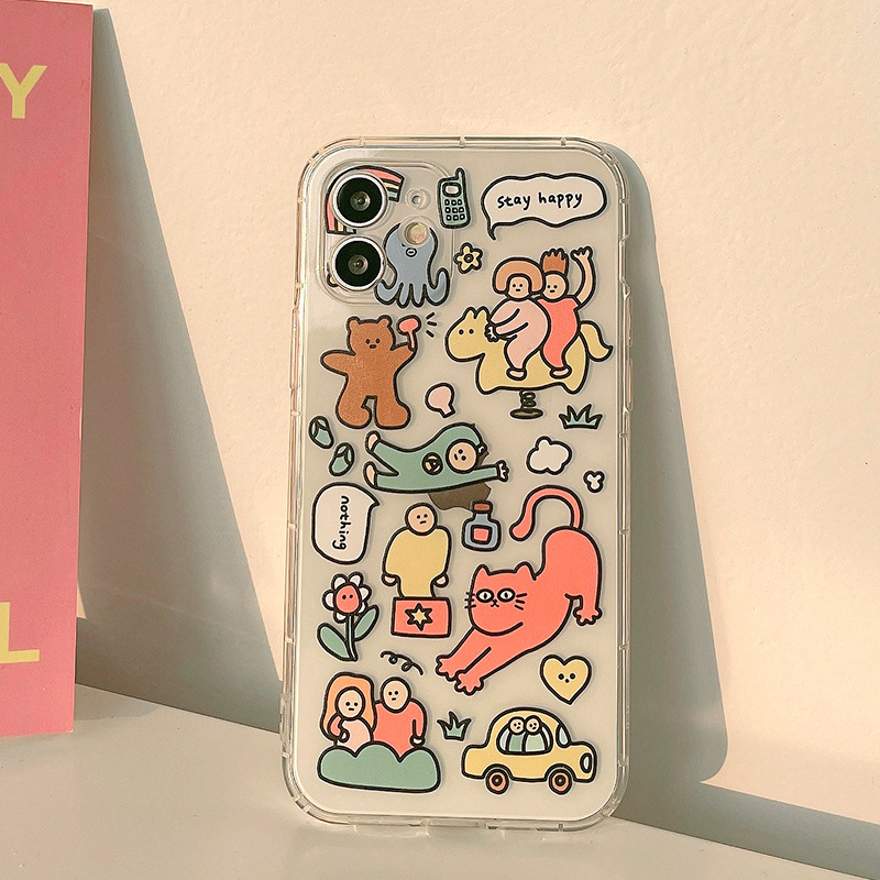 《52386》粉嫩塗鴉手機殼