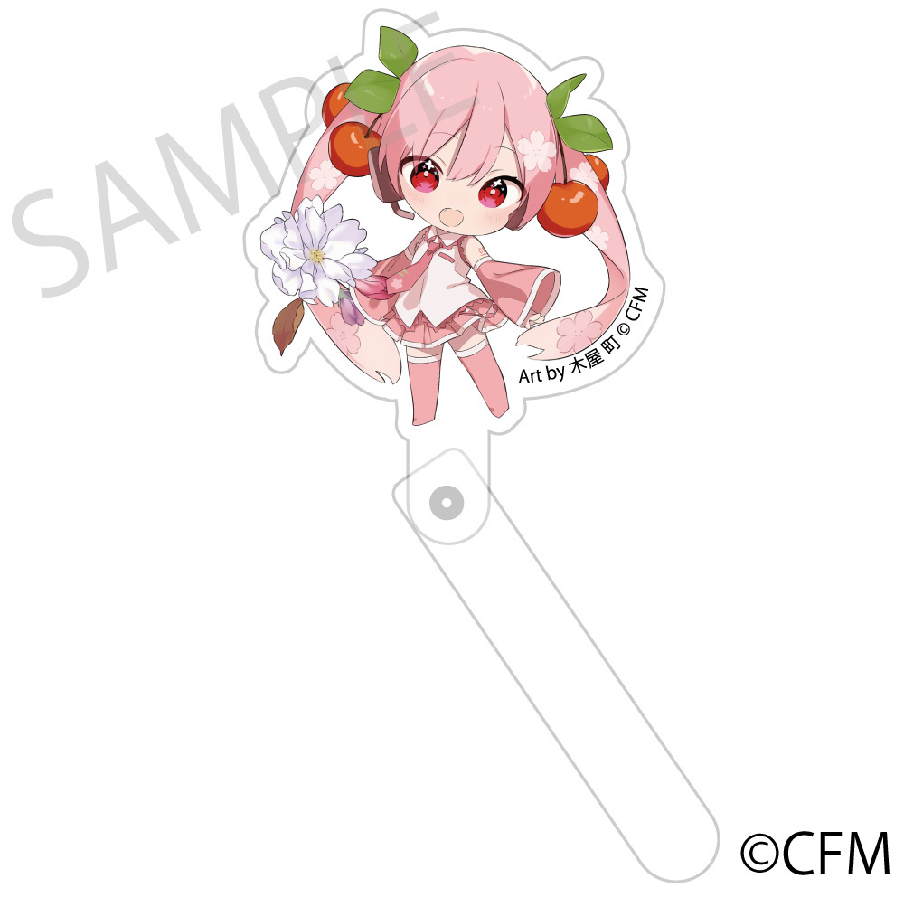 預購-「櫻未來×弘前櫻物語」 壓克力自拍棒&立牌 弘前雪明かり Art by 木屋 町【日本進口精品】