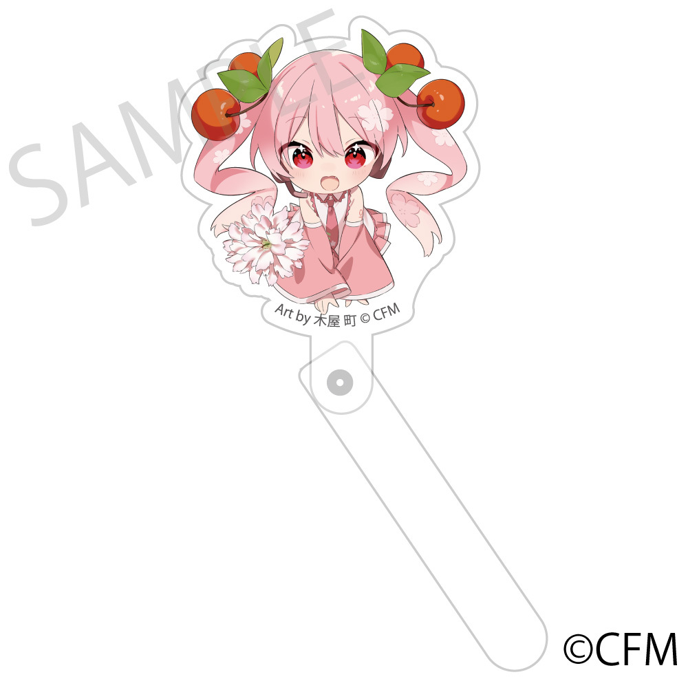 預購-「櫻未來×弘前櫻物語」 壓克力自拍棒&立牌 松月 Art by 木屋 町【日本進口精品】
