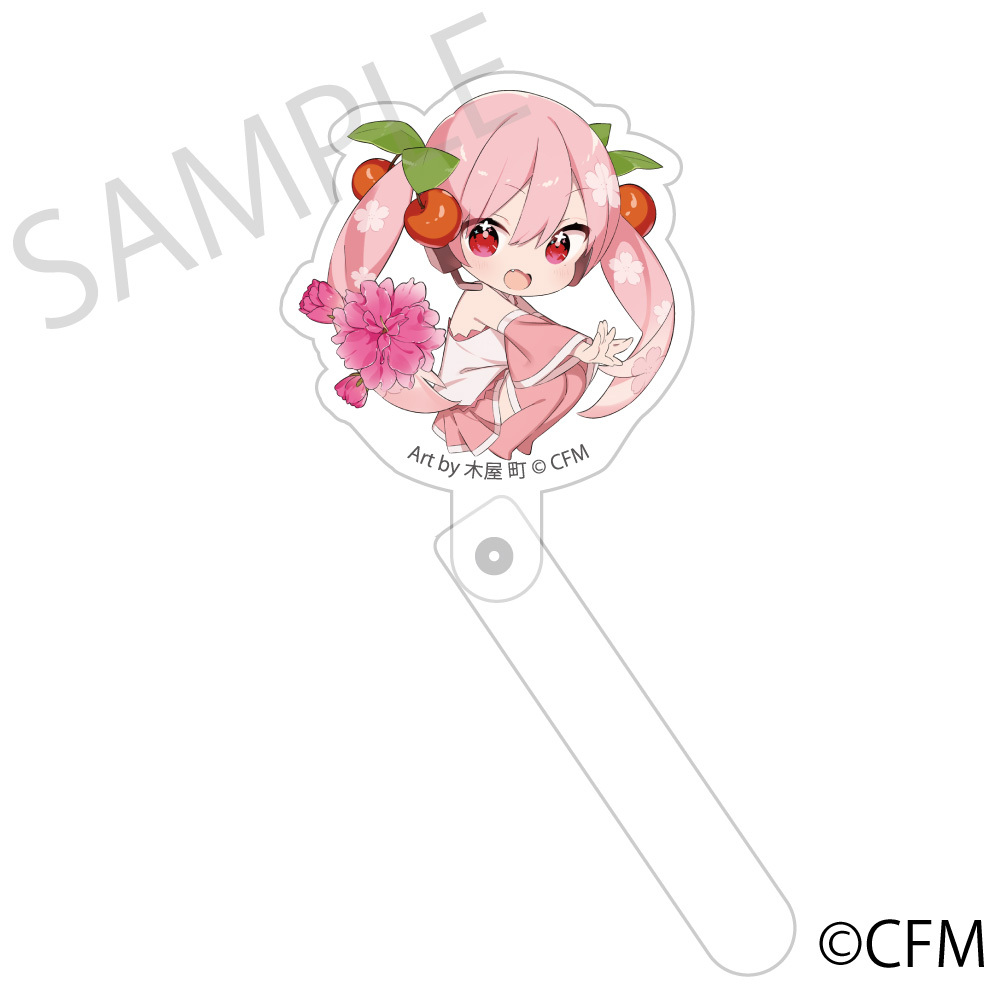 預購-「櫻未來×弘前櫻物語」 壓克力自拍棒&立牌 関山 Art by 木屋 町【日本進口精品】