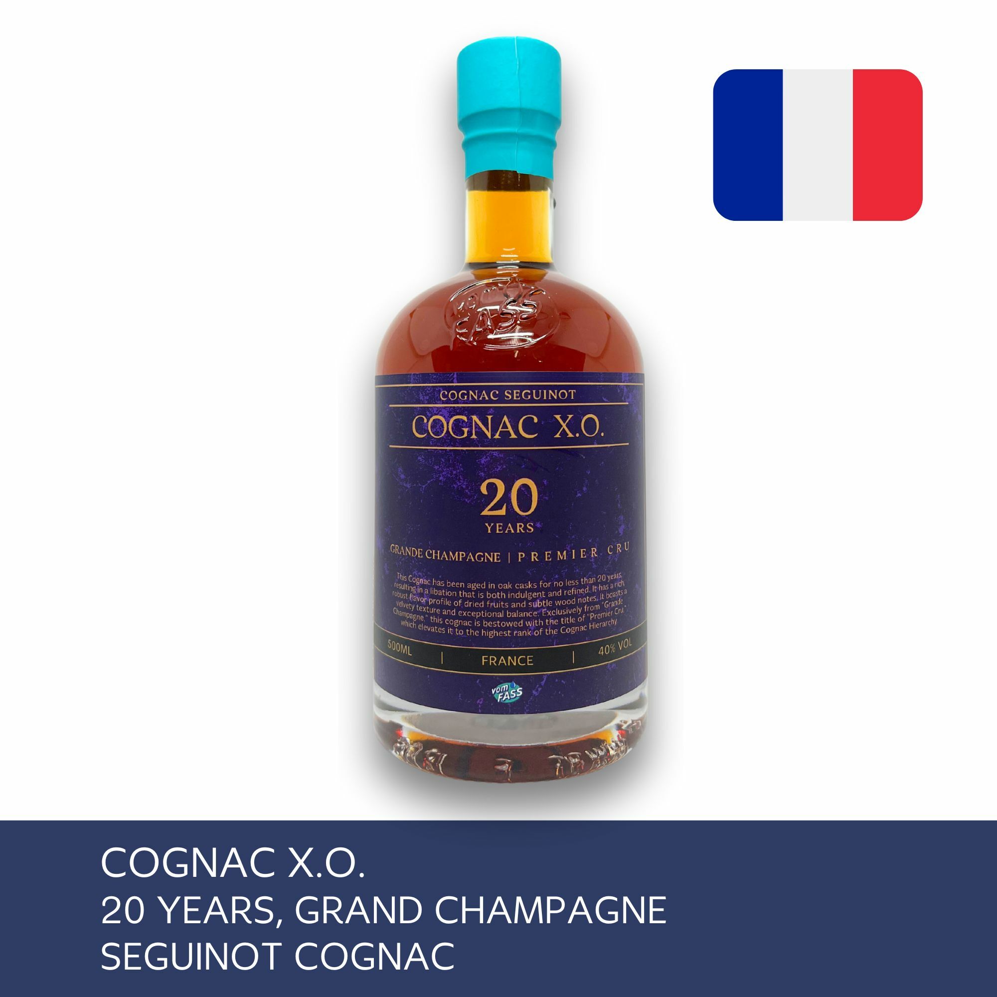 Cognac X.O., 20 Years, Cognac Seguinot