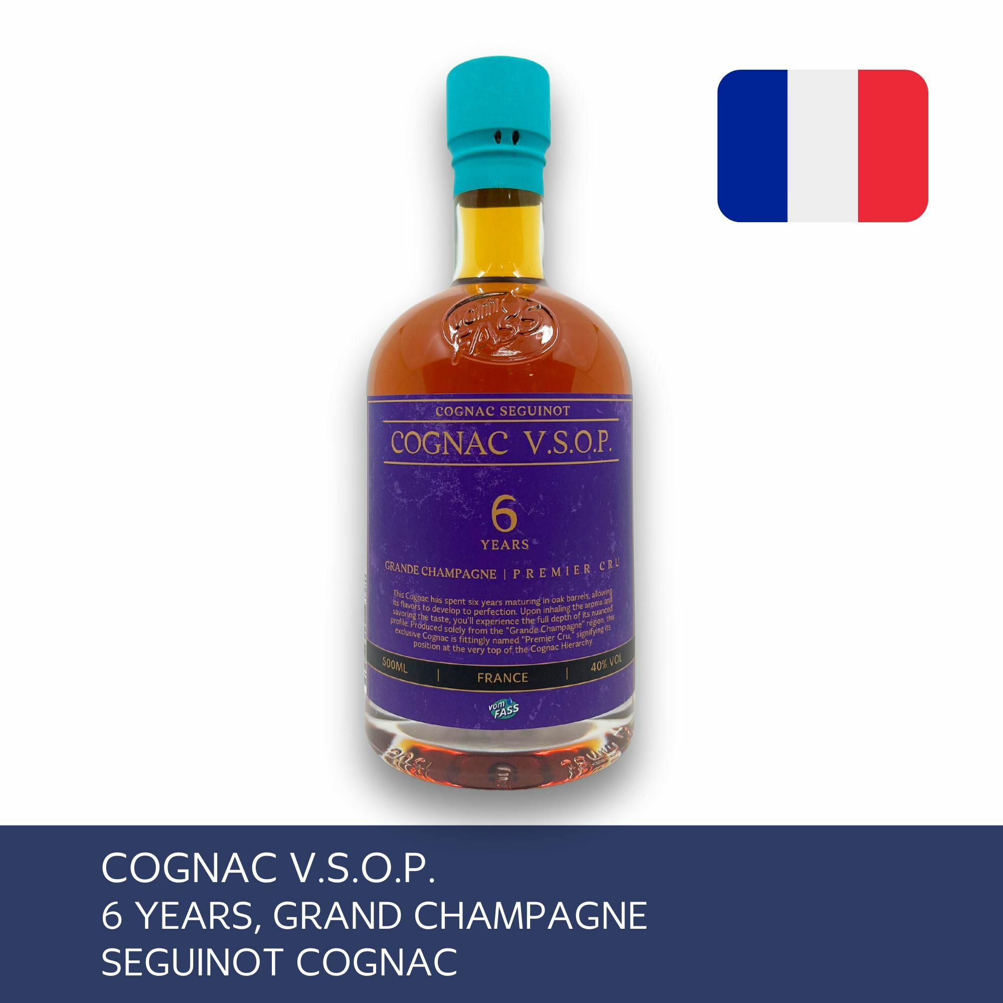 Cognac V.S.O.P., 6 Years, Cognac Seguinot
