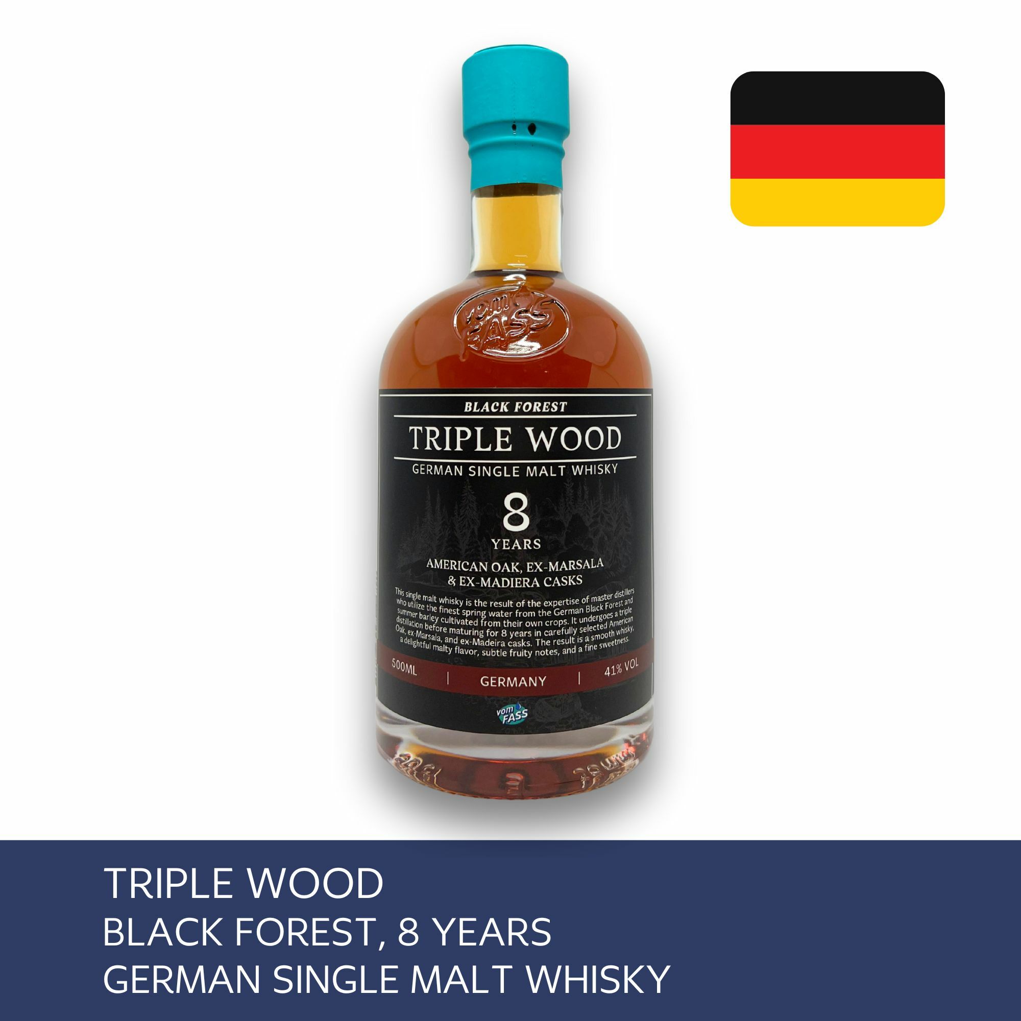 Triple Wood, Black Forest, 8 Years German Single Malt Whisky
