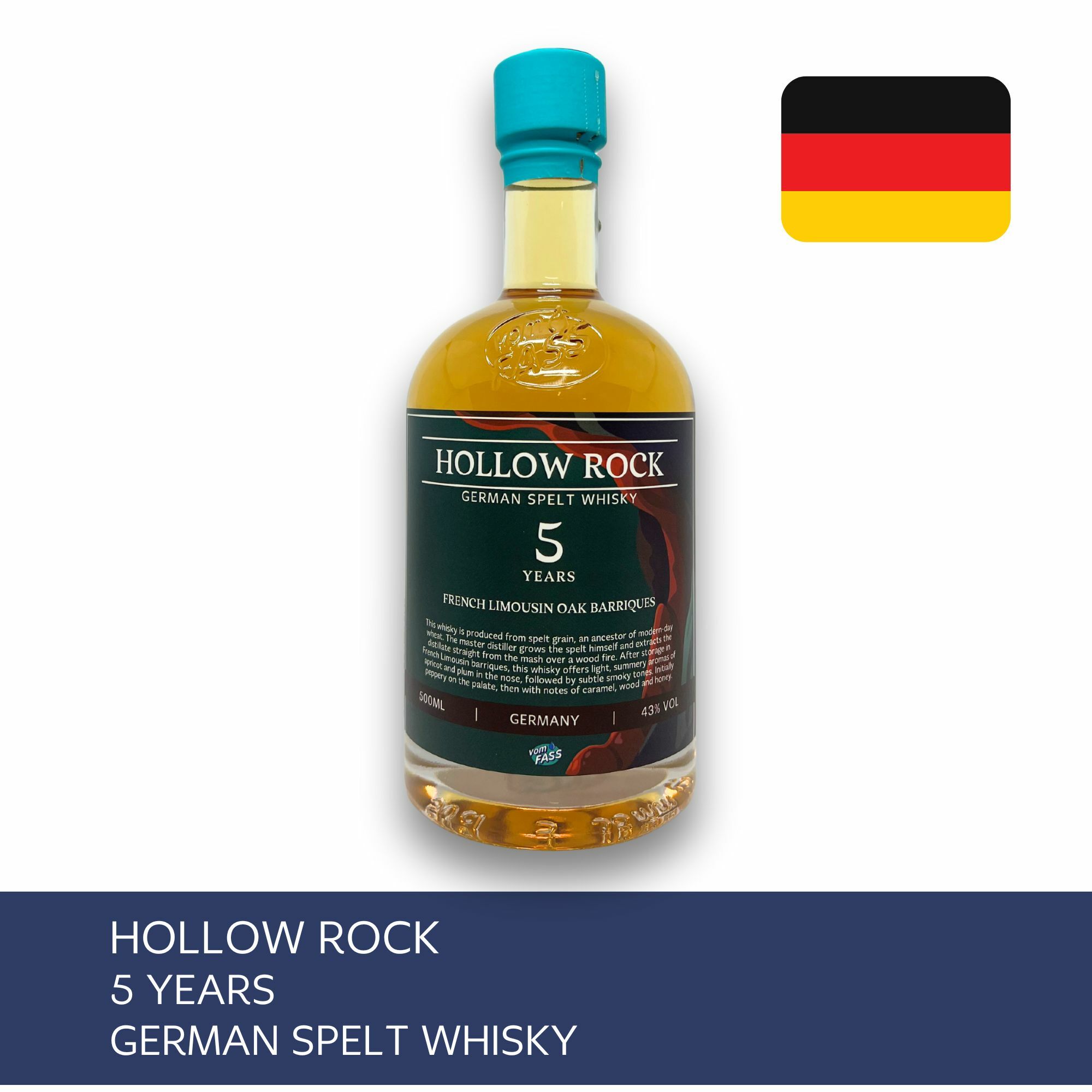 Hollow Rock, 5 Years, German Spelt Whisky