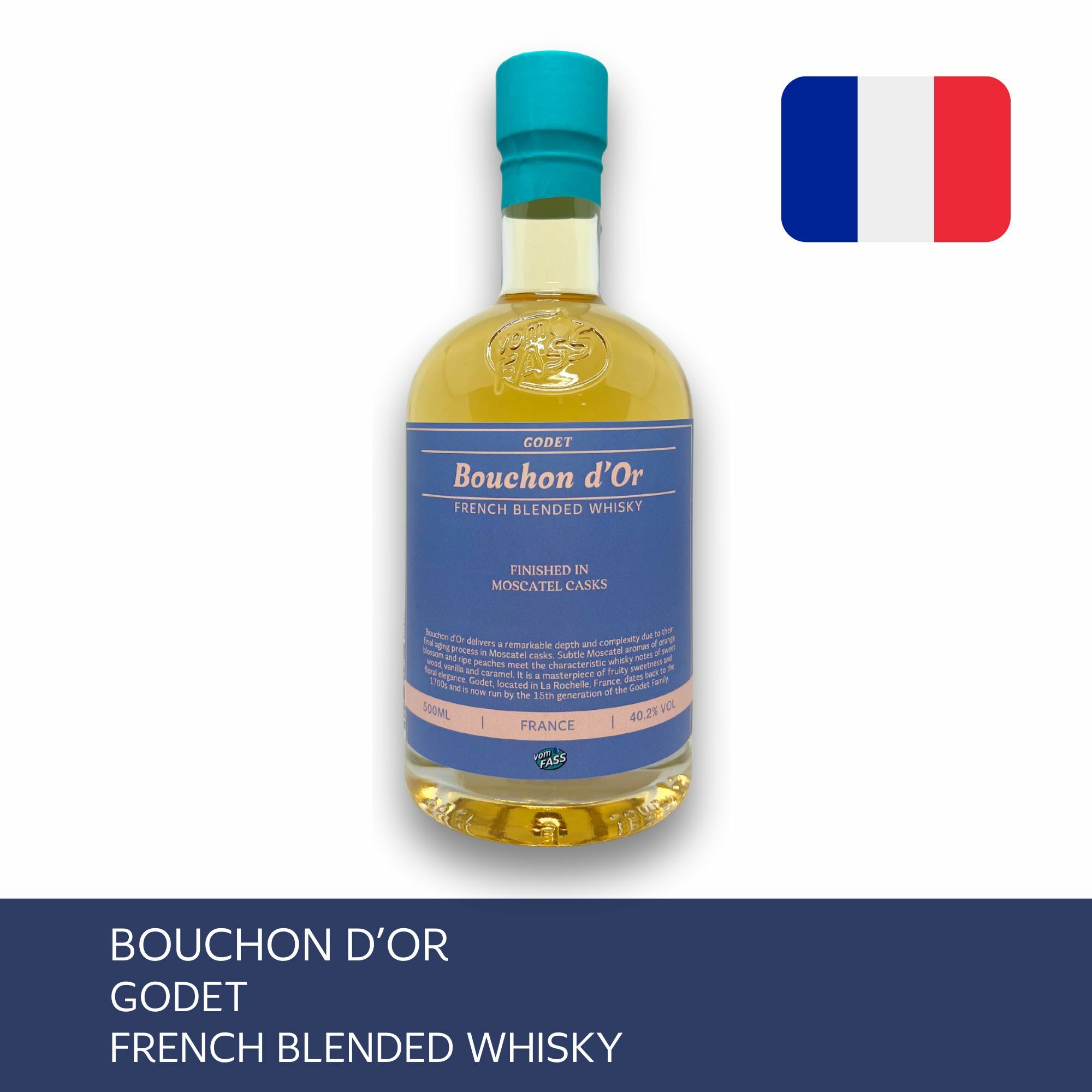 Bouchon d'Or, Godet, French Blended Whisky