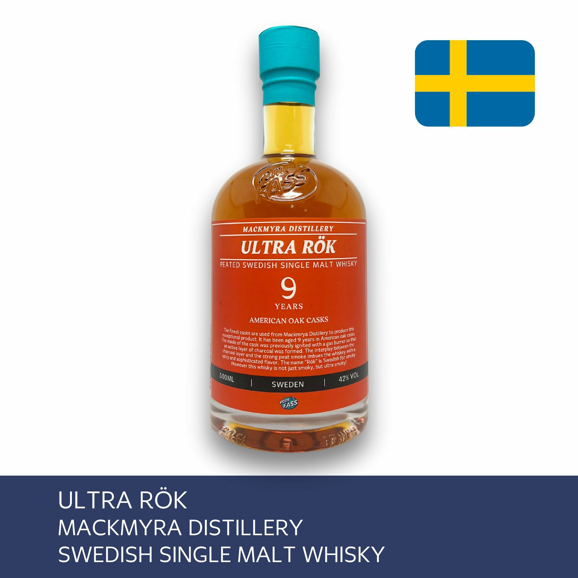 Ultra Rok, Mackmyra Distillery, 9 Years Peated Swedish Single Malt Whisky