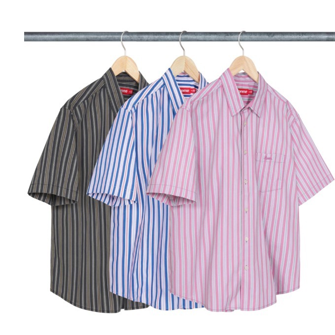 2024SS Supreme LOOSE FIT MULTI STRIPE SHIRT 直紋 短袖 襯衫 現貨
