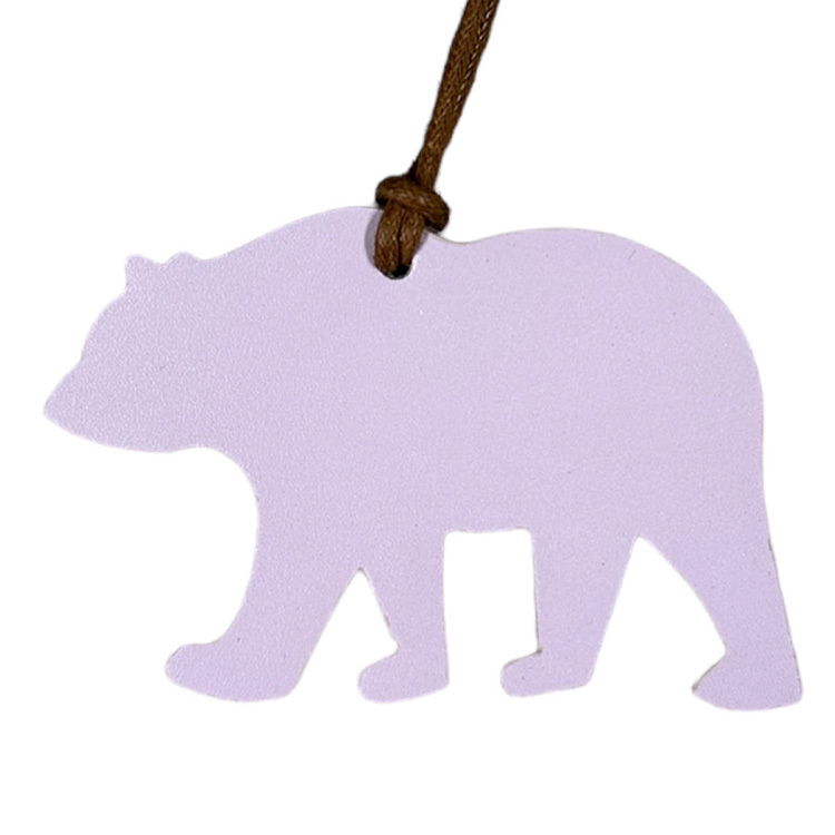 皮革小掛飾 - 北極熊的身影 (6 種顏色可選擇性)