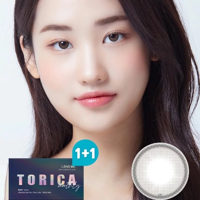 [月拋][散光] Lensme Torica WATERRING 1 Month TONEUP Gray 隱形眼鏡｜2片