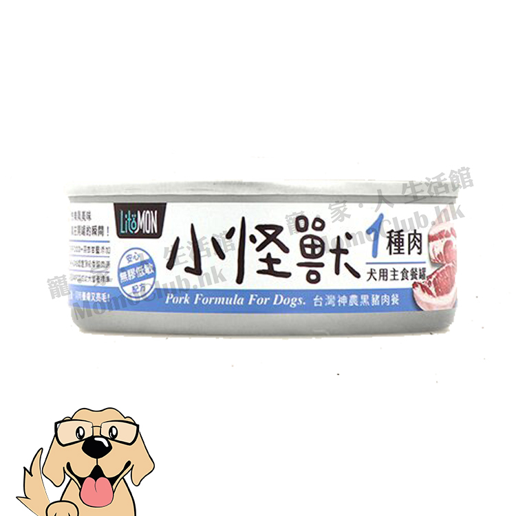 怪獸部落 - 1種肉無膠主食罐 (神農黑豬肉) 82g [犬用]