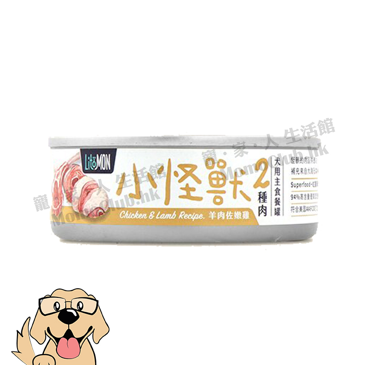 怪獸部落 - 2種肉無膠主食罐 (羊肉嫩雞) 82g [犬用]