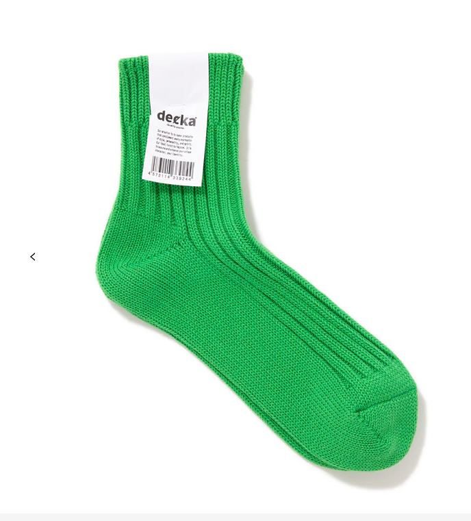 [現貨] Decka DE-26 Low Gauge Rib Socks "Neon Green"
