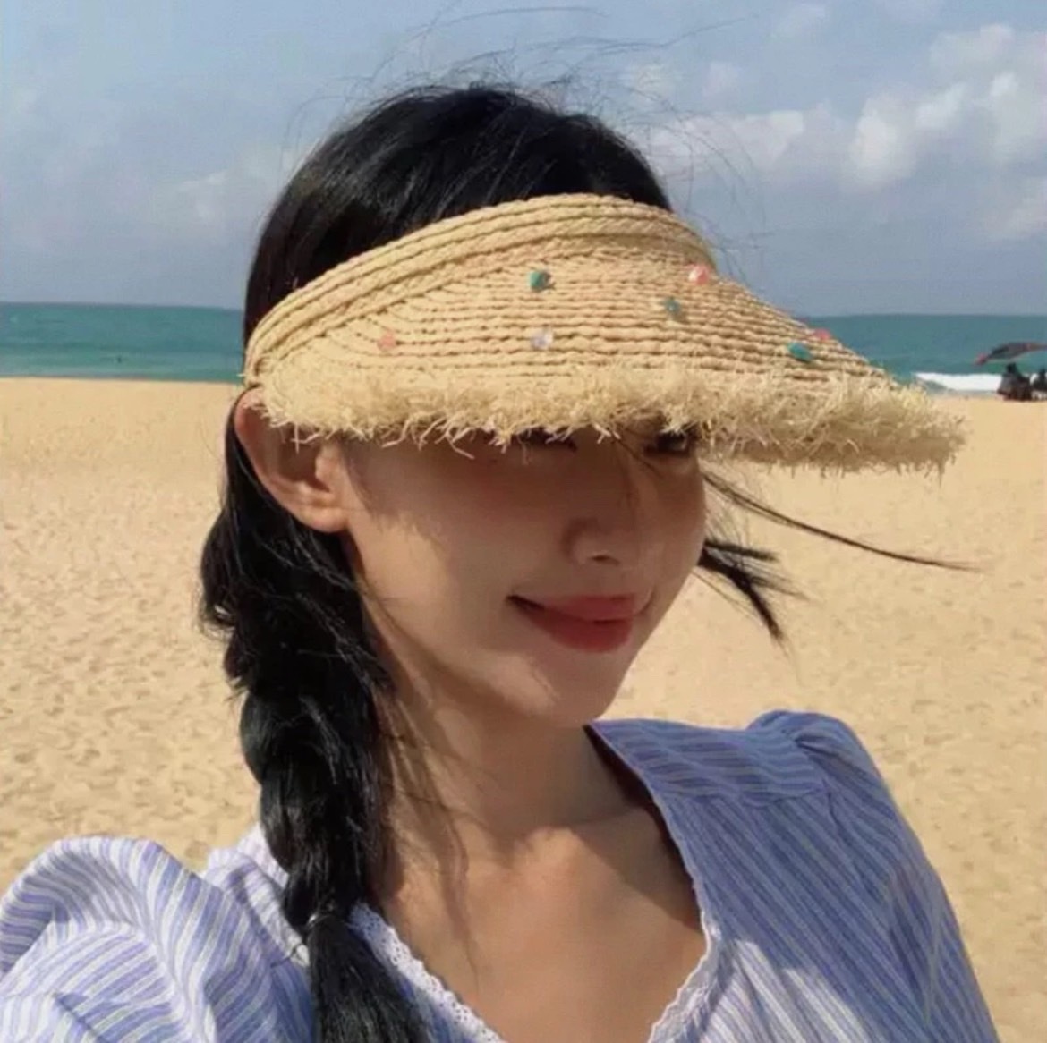 夏日渡假太陽草帽/三色/海灘