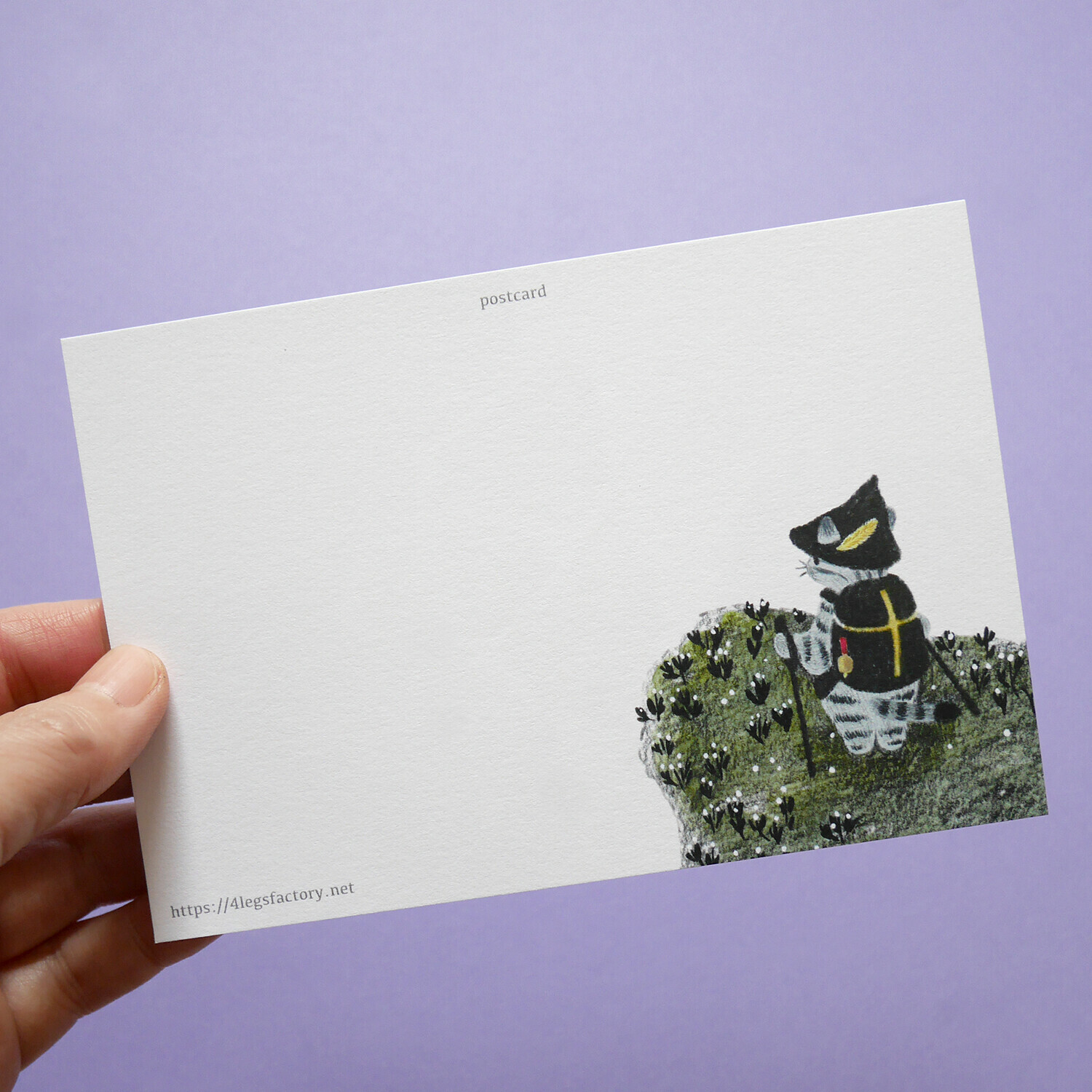 登山 貓咪旅行日記 插畫明信片｜日本 4legs