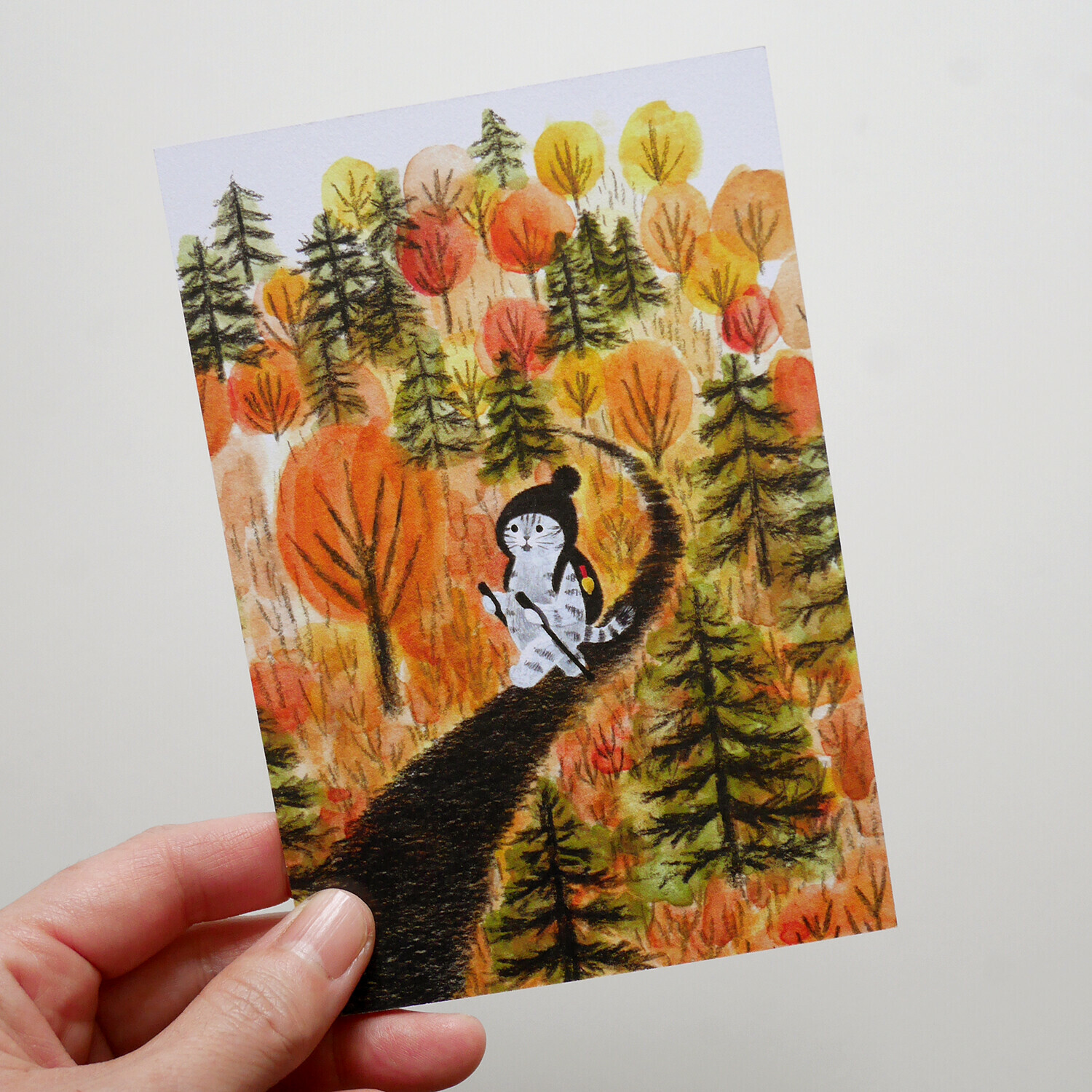 小徑 貓咪旅行日記 插畫明信片｜日本 4legs