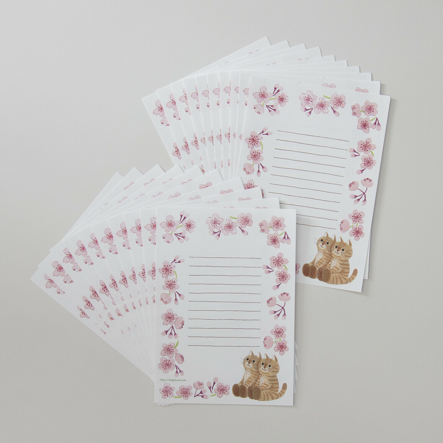 小橘貓 20枚信紙｜日本 4legs
