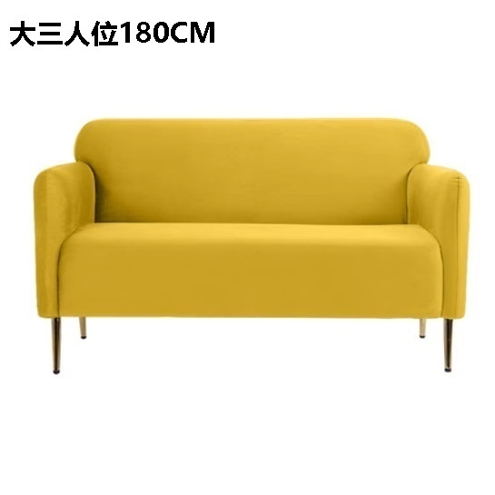 New fabric sofa [yellow velvet] (180CM for three adults)