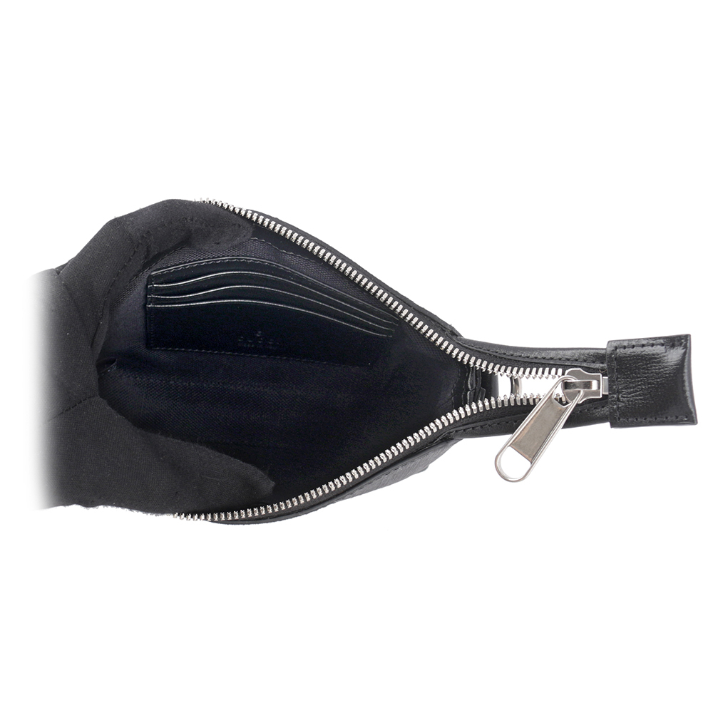 【GUCCI】Interlocking G 標誌附手提把迷你郵差包(黑灰色) 723306 92THN 1000