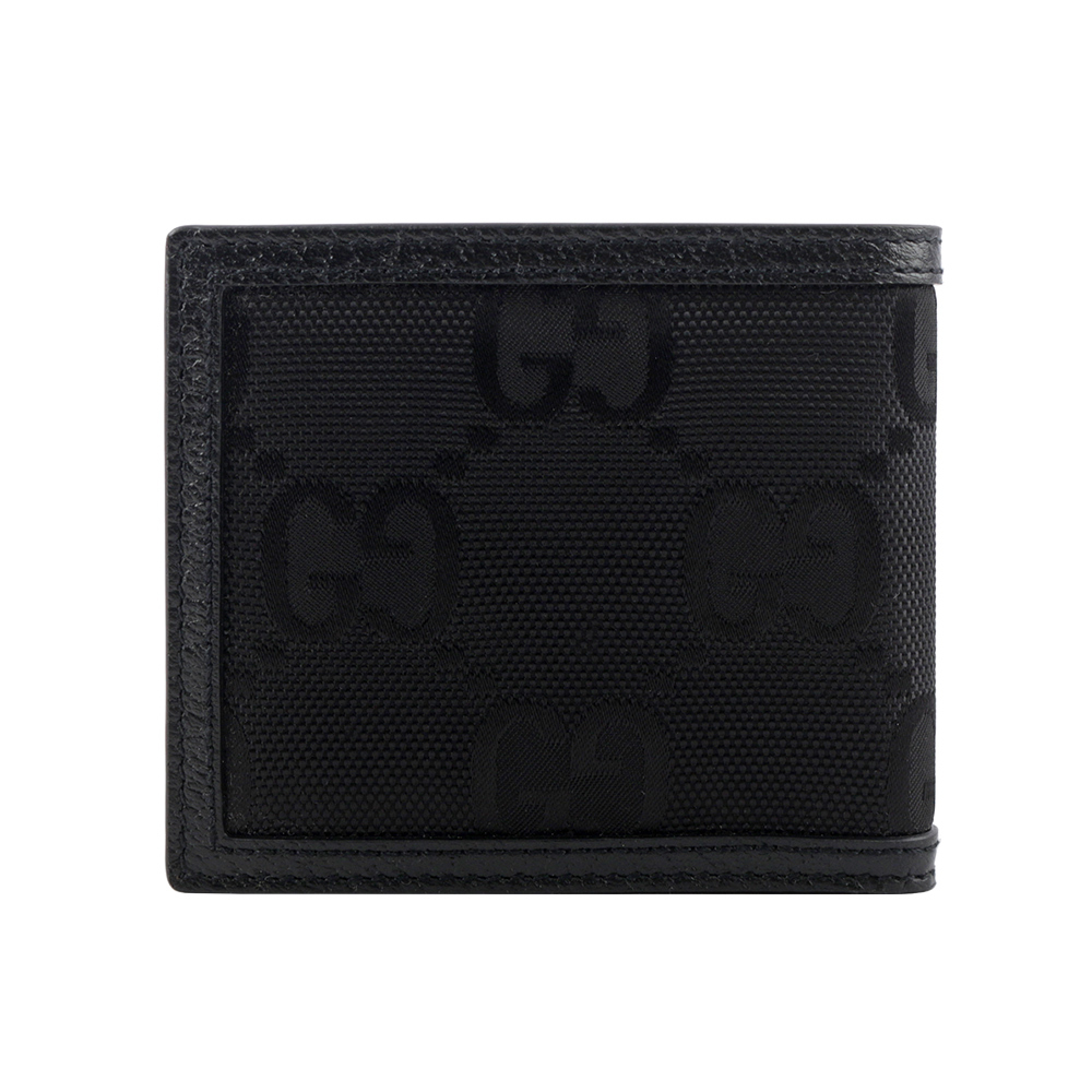 【GUCCI】Off The Grid GG 再生尼龍對開8卡短夾(黑色) 625573 H9HAN 1000