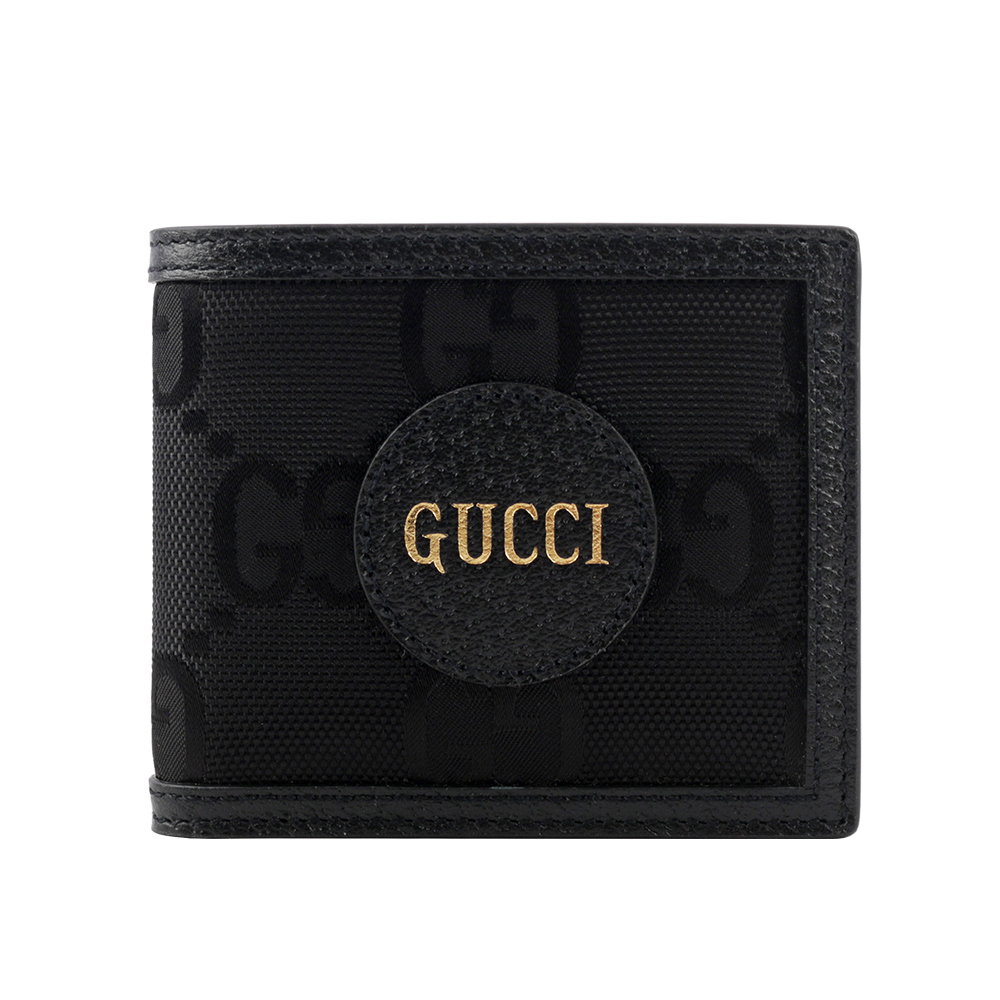 【GUCCI】Off The Grid GG 再生尼龍對開8卡短夾(黑色) 625573 H9HAN 1000