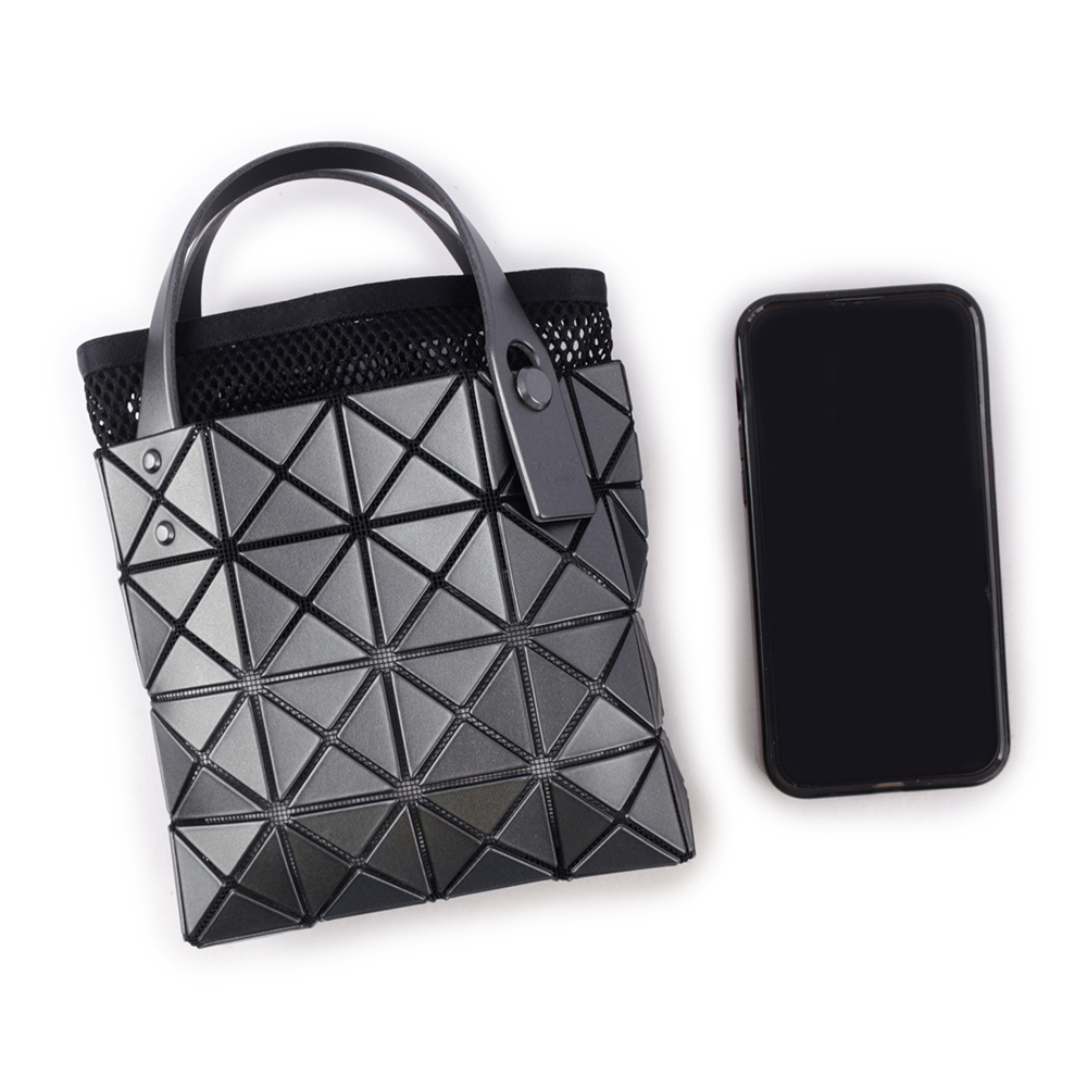 【ISSEY MIYAKE三宅一生】BAO BAO LUCENT BOXY 4X4 迷你金屬色手提包(槍銅色) AG651 94