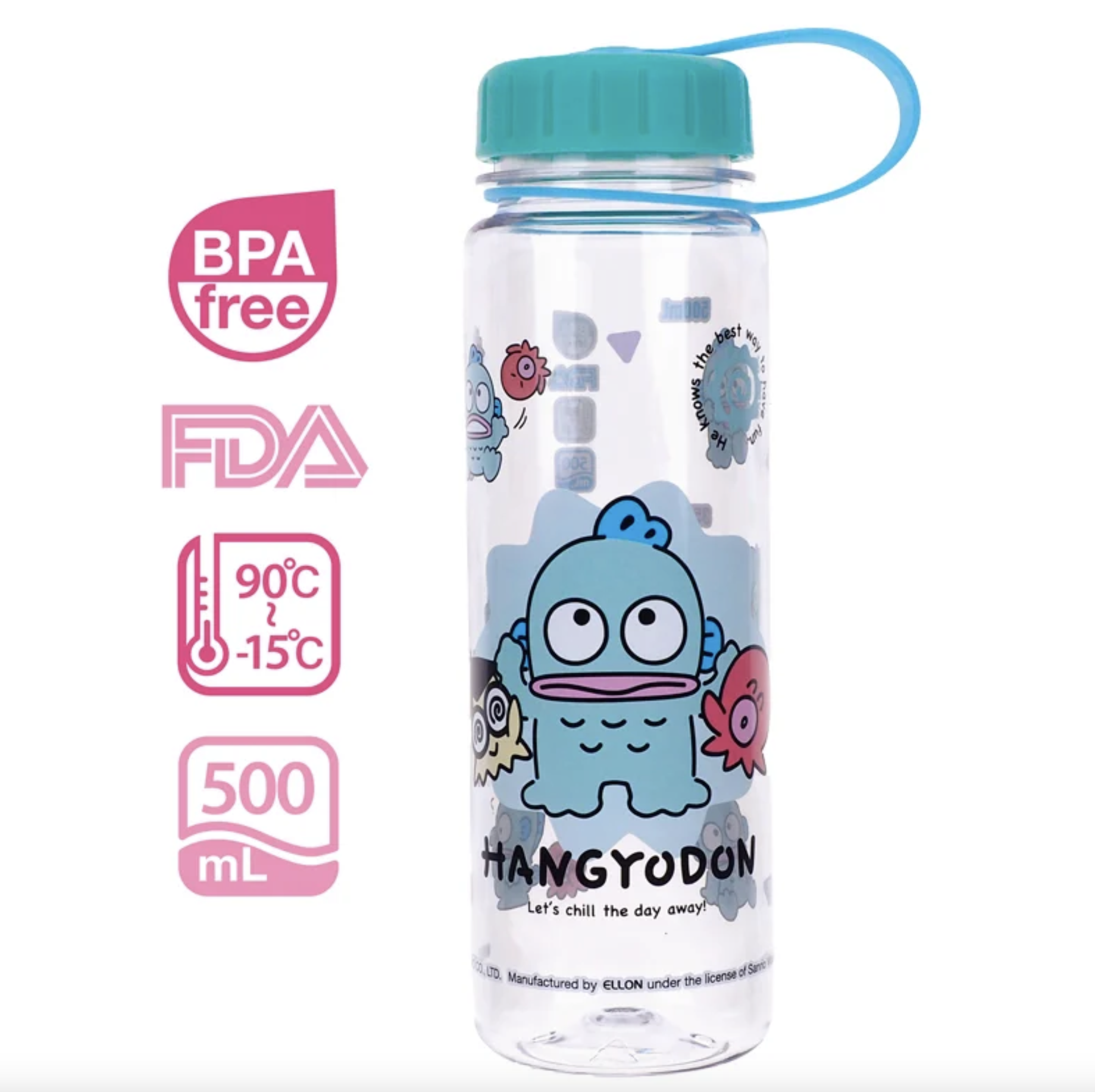 Hangyodon 500ml BPA Free膠水樽 9-6397-10