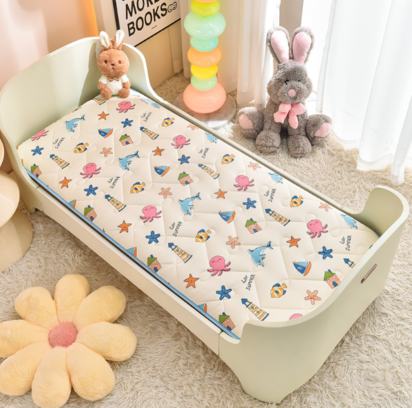 熱賣兒童棉花軟墊床(海洋聚會-厚款【厚度約4-5cm】）(尺寸60*120cm【吸濕-透氣-可機洗】)