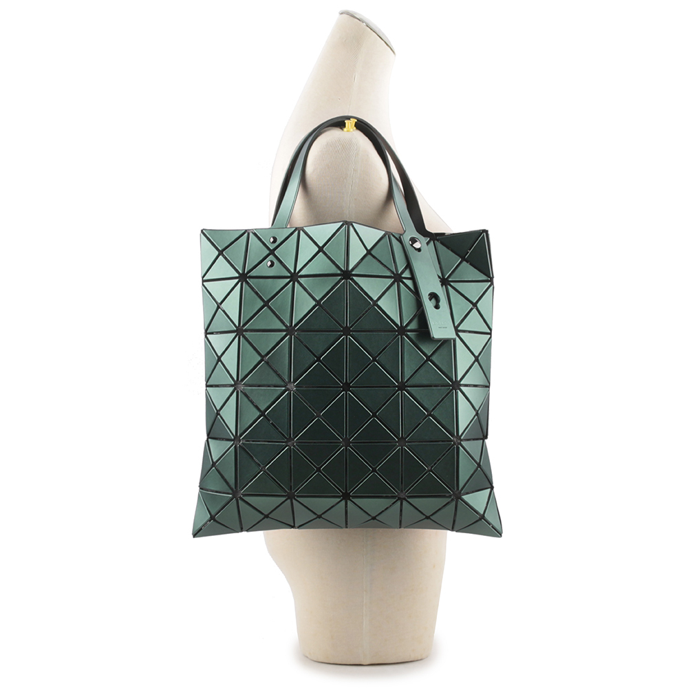 【ISSEY MIYAKE三宅一生】BAO BAO Lucent 6x6 金屬感設計托特包(綠色) AG673 64