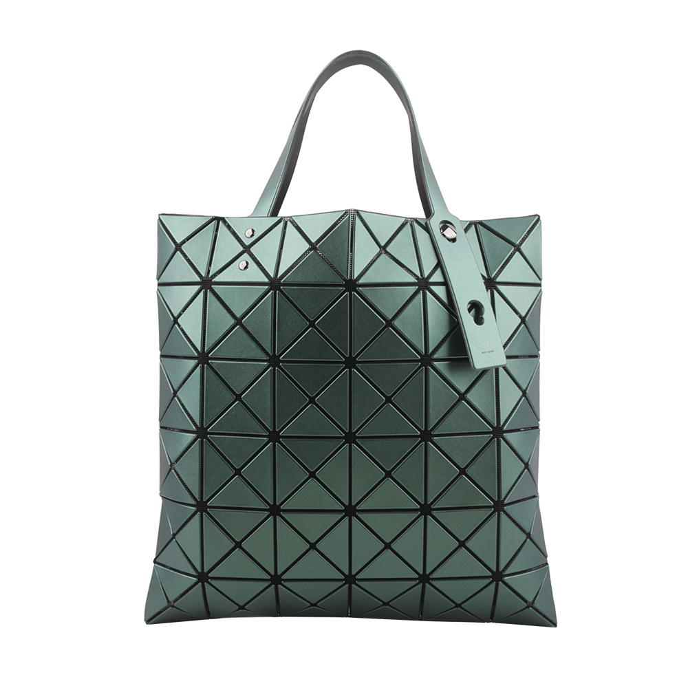 【ISSEY MIYAKE三宅一生】BAO BAO Lucent 6x6 金屬感設計托特包(綠色) AG673 64