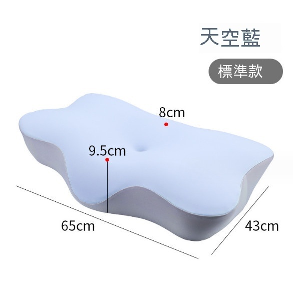 Hot recommended memory foam pillow neck pillow (8170 sky blue standard model)
