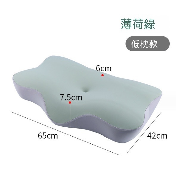 Hot recommended memory foam pillow neck pillow (8177 mint green low pillow style)